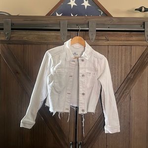 Medium hollister we white jeans jacket